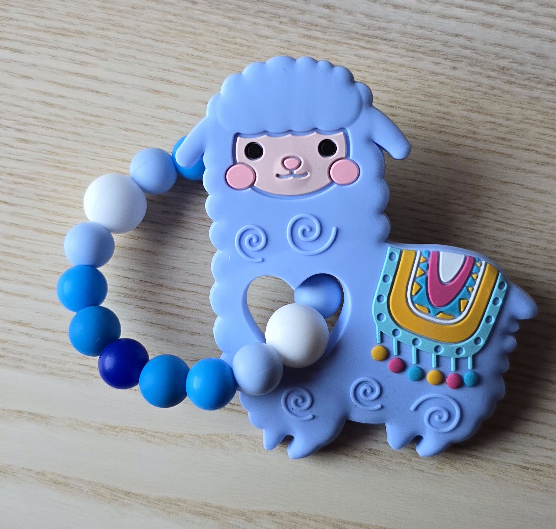 Anneaux dentition Lama Bleu