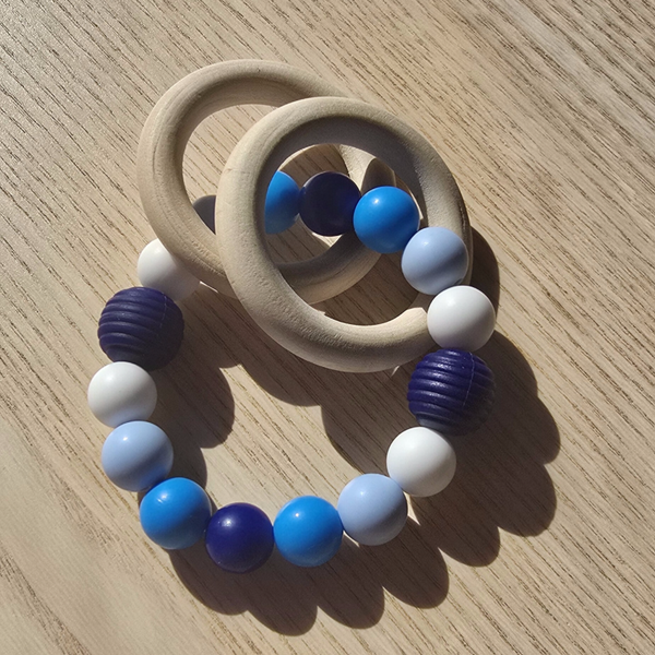 Anneaux dentition bleu