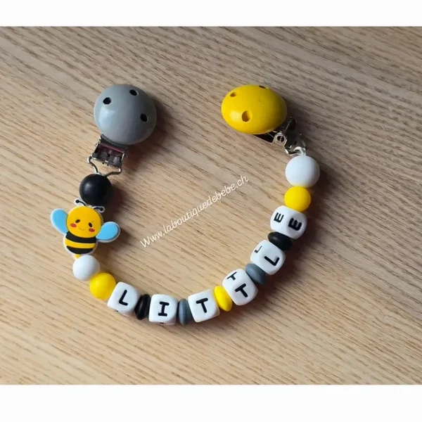 Attache doudou abeille