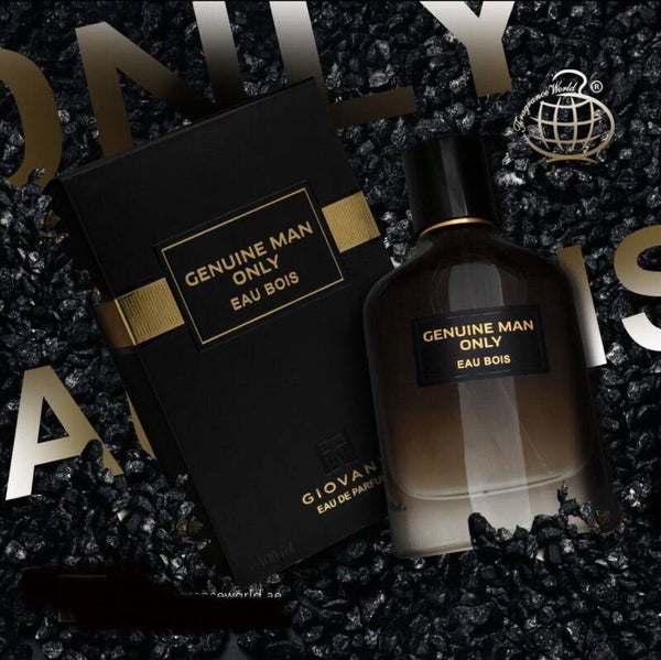 FRAGRANCE WORLD GENUINE MAN ONLY EAU BOIS EDP 100ML
