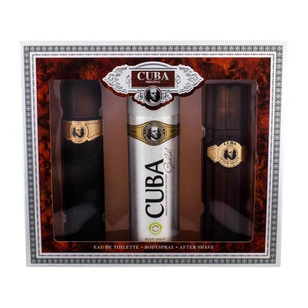 Set regalo 3 pezzi per lui Cuba Gold di Fragluxe