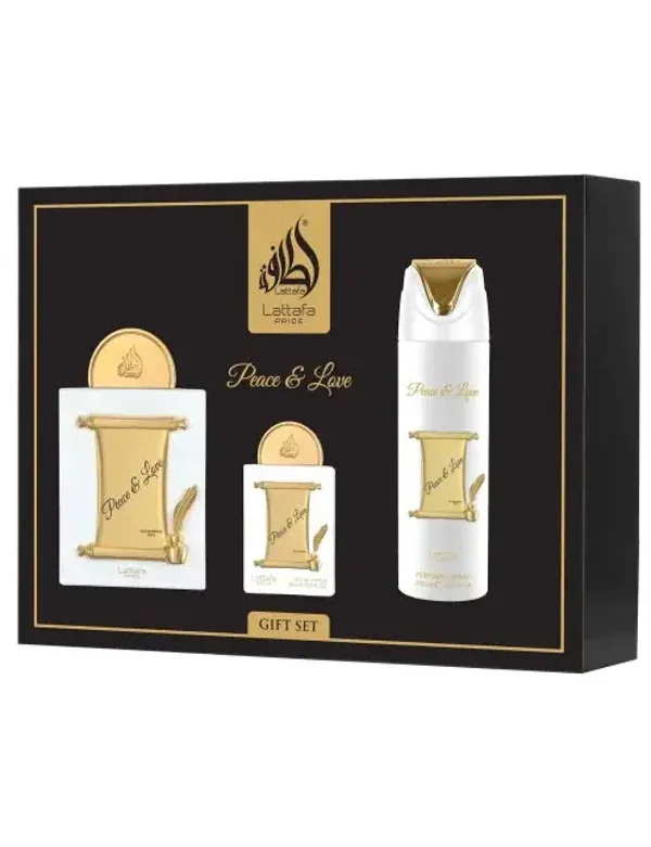 Lattafa Pride Peace & Love Giftset Eau De Parfum 100ml + 20ml + Deodorante 200ml