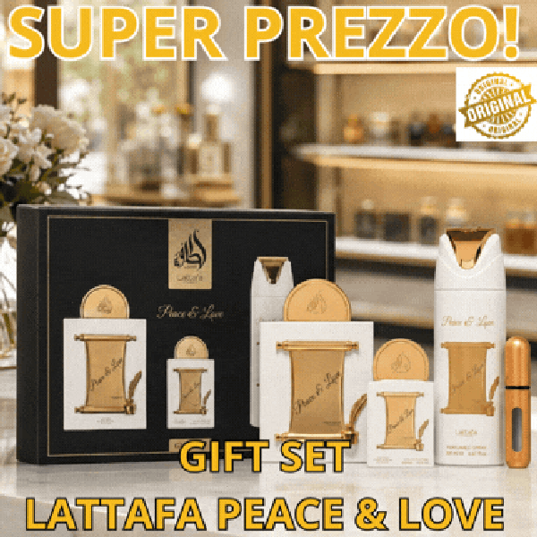 Lattafa Pride Peace & Love Giftset Eau De Parfum 100ml + 20ml + Deodorante 200ml