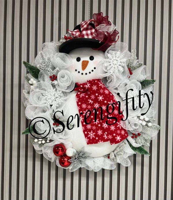 Snowman door decor