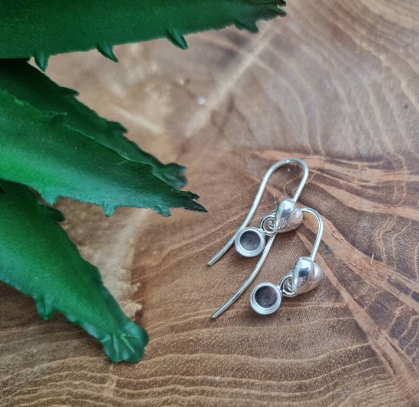 Sterling zilver oorhanger; hartje