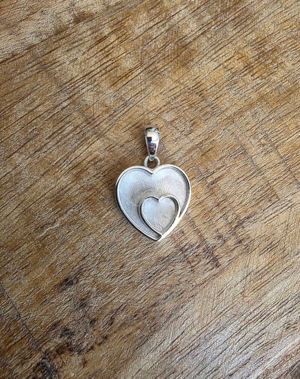 Sterling zilver; hartje in hart