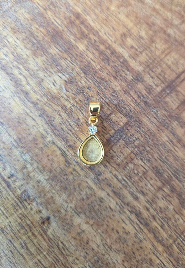 Sterling zilver hanger; zirkonia verguld