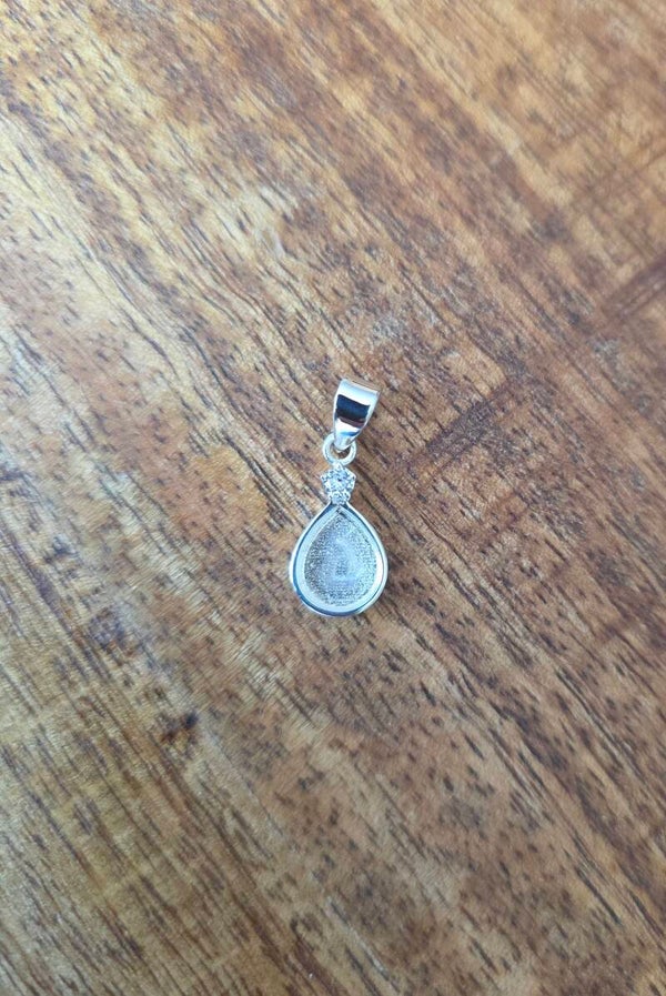 Sterling zilver hanger; zirkonia