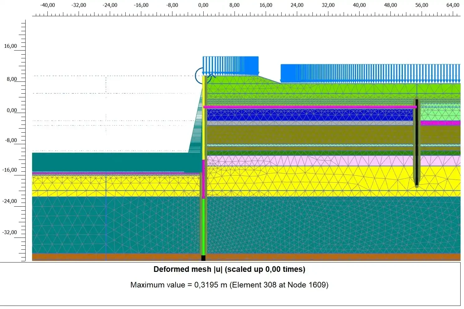 Kademuur ontworpen met Plaxis 2D