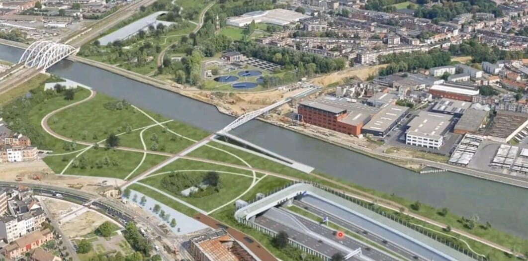 Artist impression eindsituatie tunnel Oosterweel