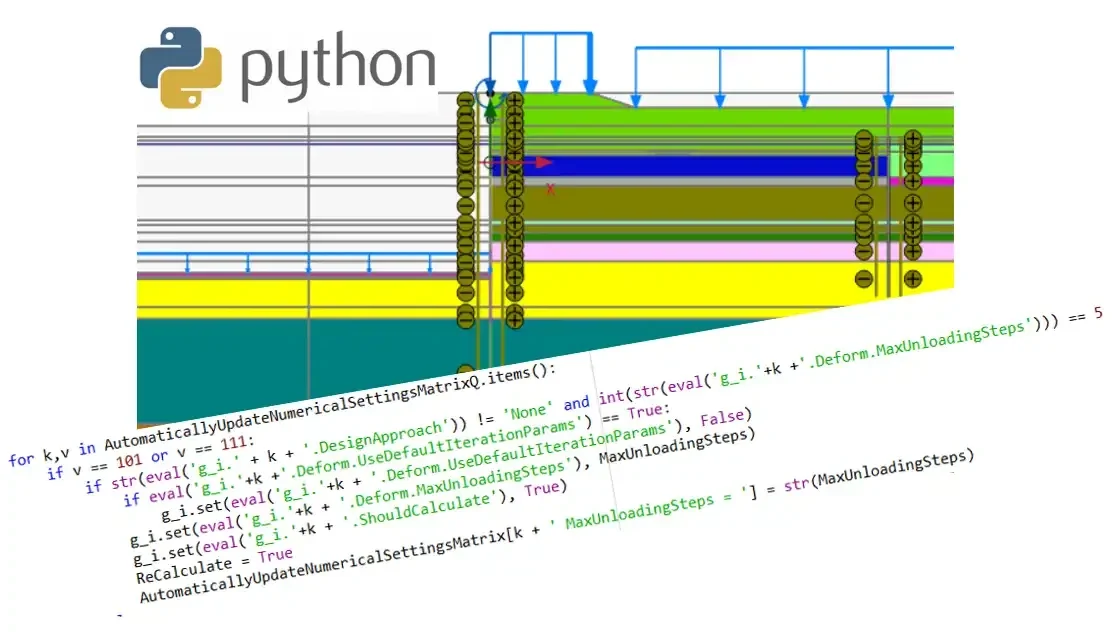 Geo-ingenieurs automatiseert Plaxis berekeningen met Python.