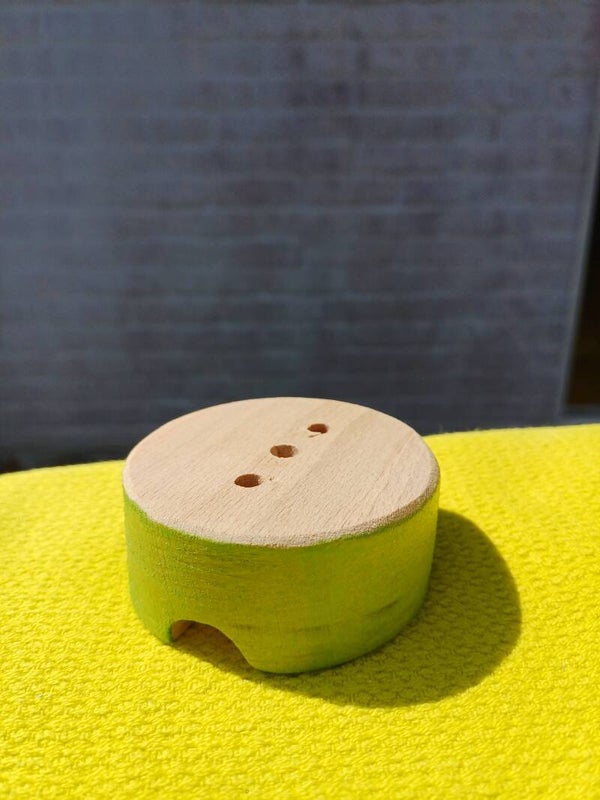 Zeephouder: rond, beuk, naturel-groen