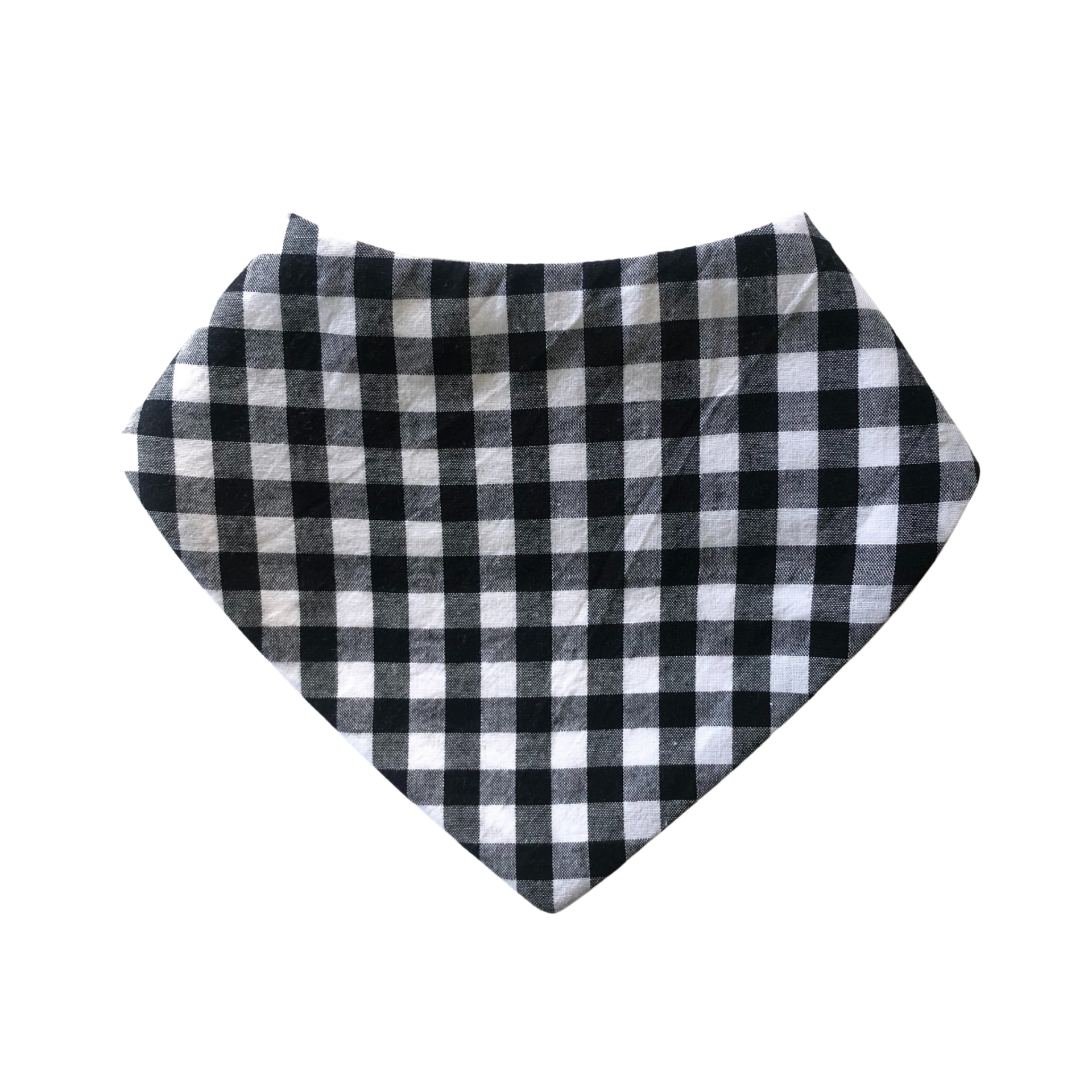 Black Gingham Dribble Bib