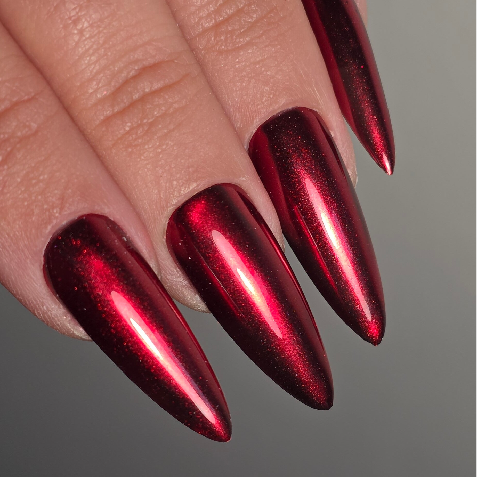 Press-on nails | Les Classiques Red | Chrome Rouge