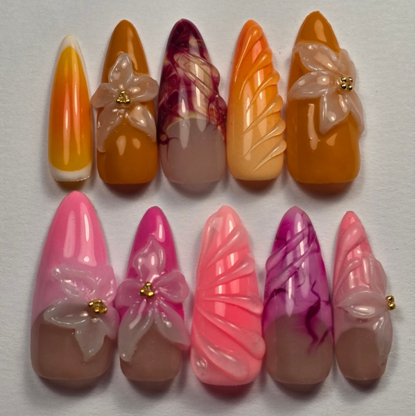 Press-on nails | Peach & Blush
