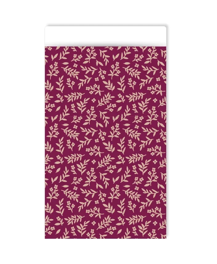 Cadeauzakjes 12x19cm Luxury flowers purple - 5 stuks