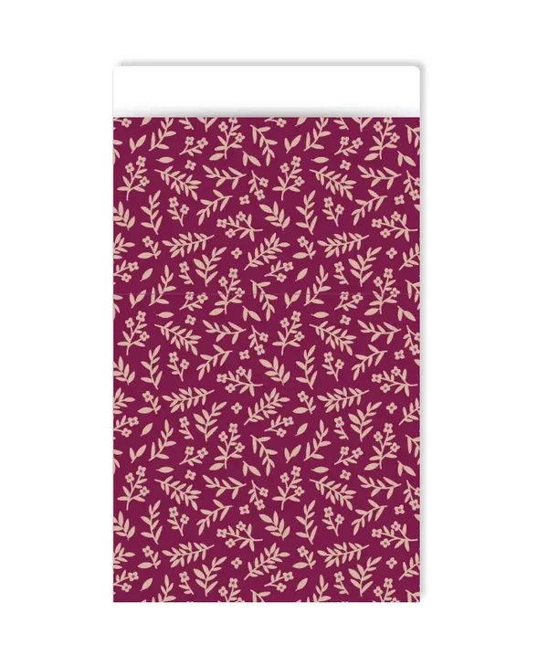 Cadeauzakjes 12x19cm Luxury flowers purple - 5 stuks