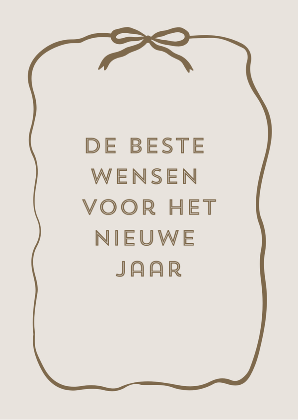 Kerstkaart strikrand beste wensen