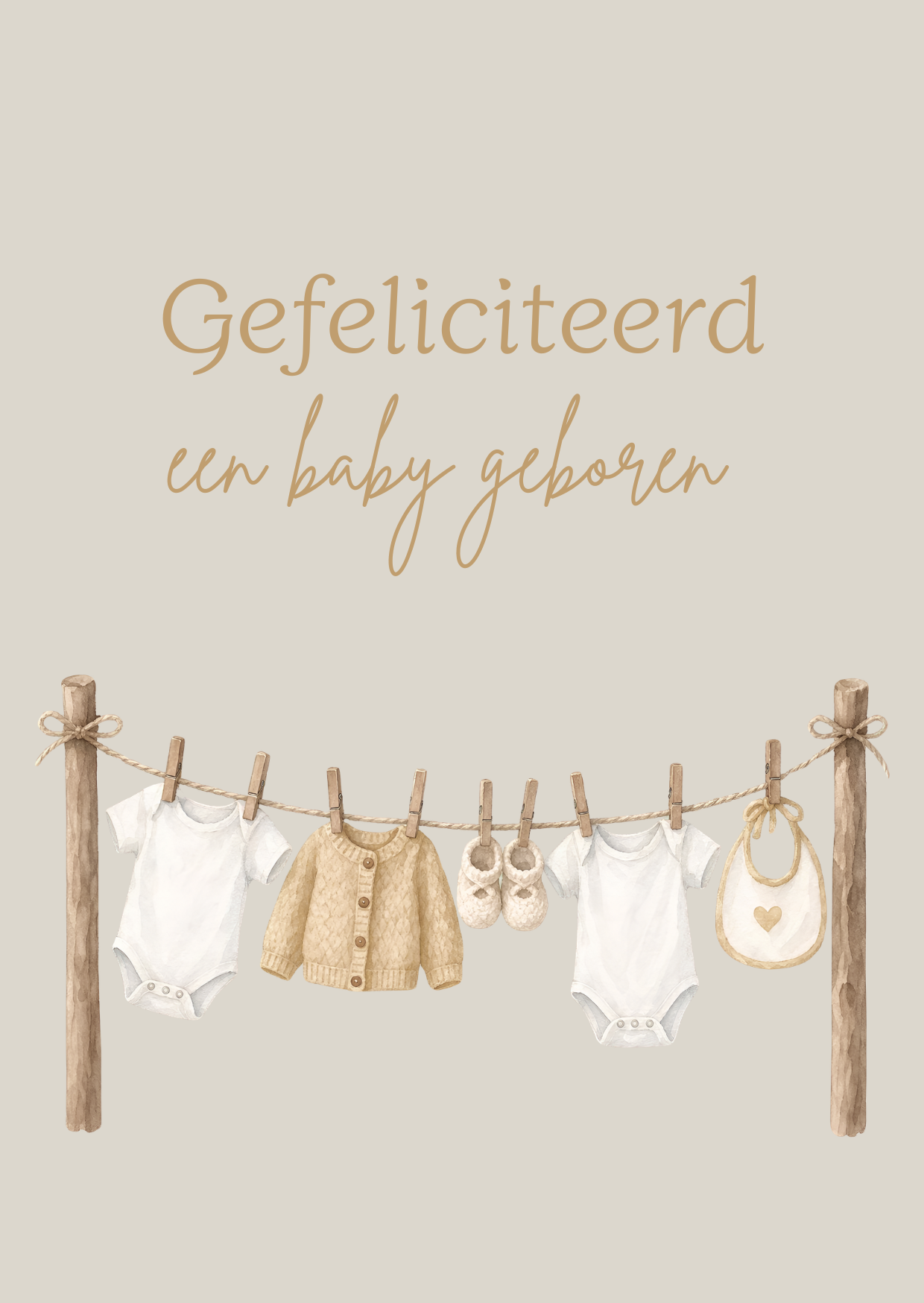Baby geboren waslijn
