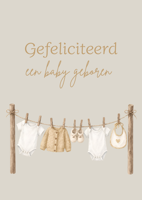 Baby geboren waslijn