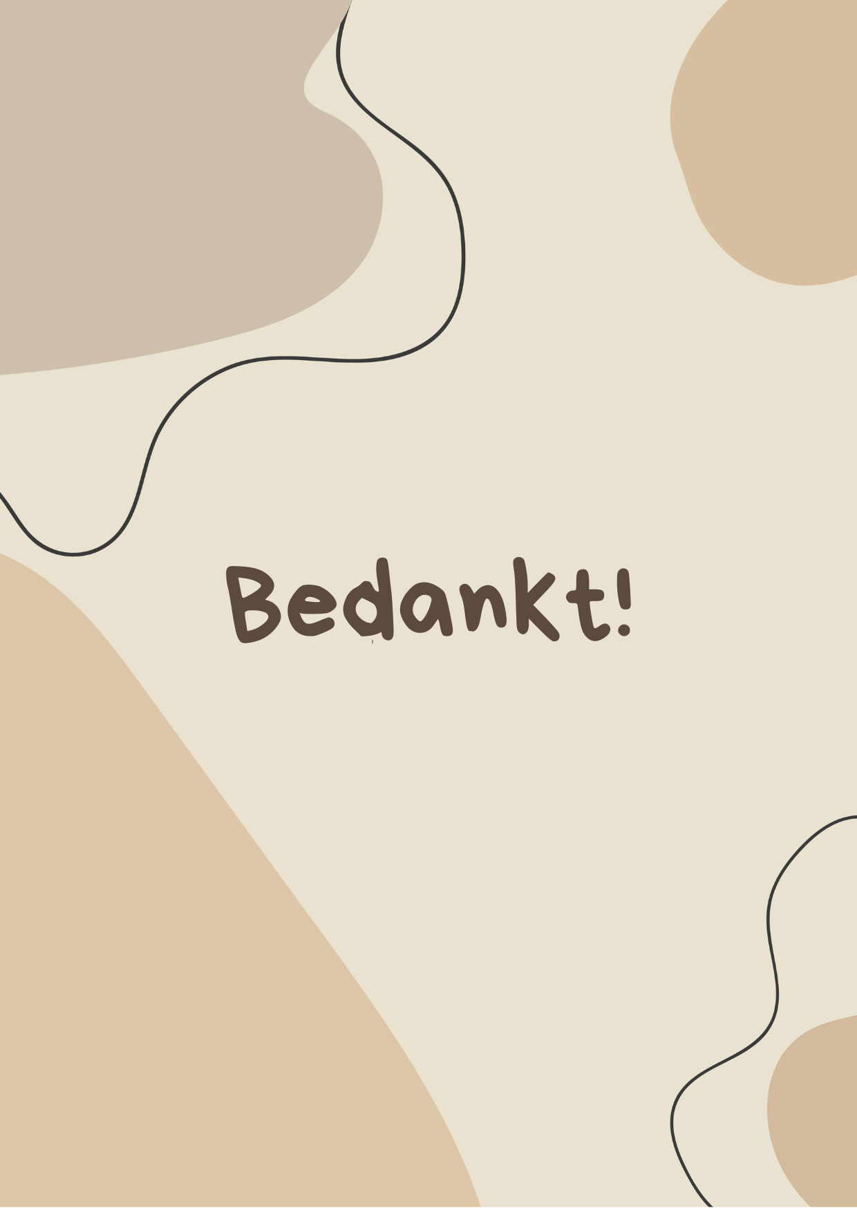 Bedankt beige abstract