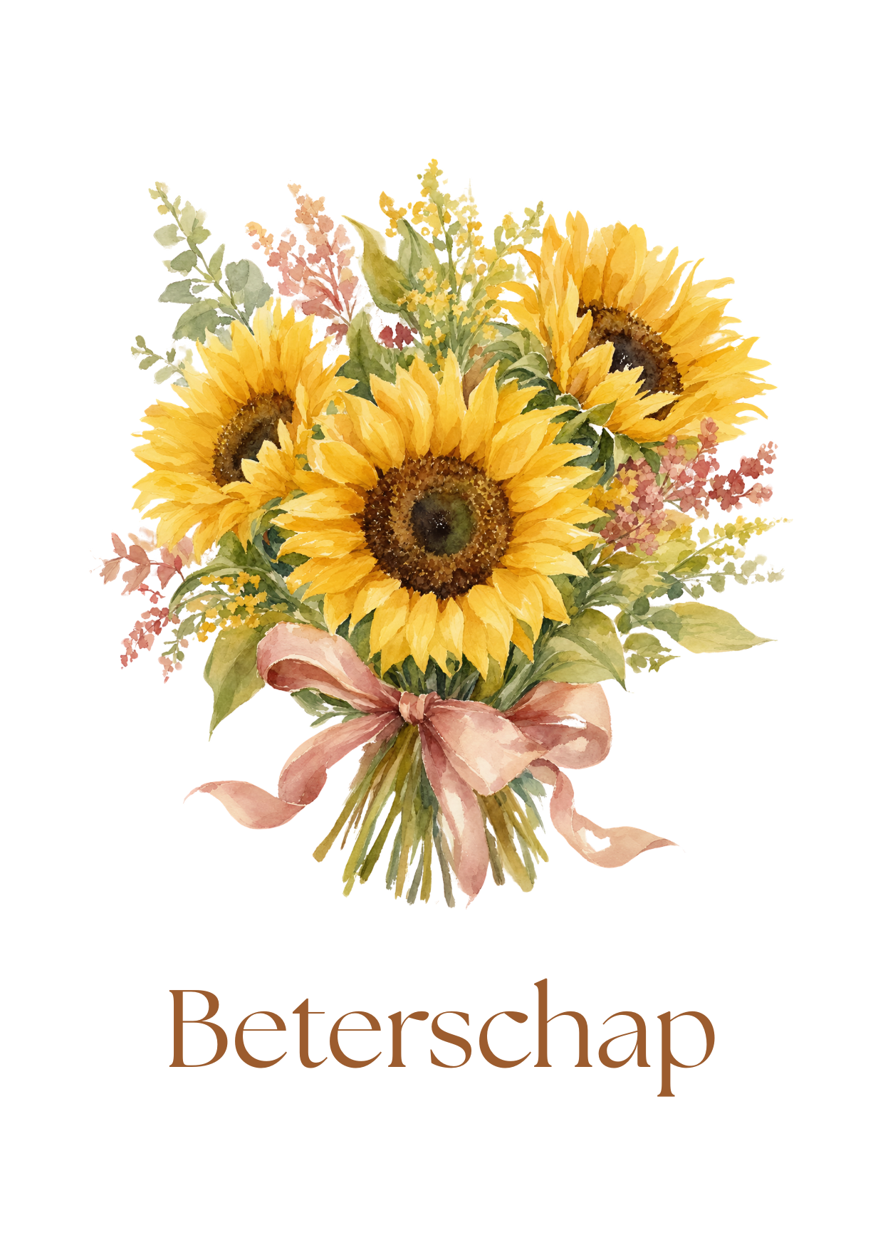 Beterschap zonnebloemen