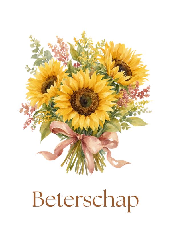 Beterschap zonnebloemen