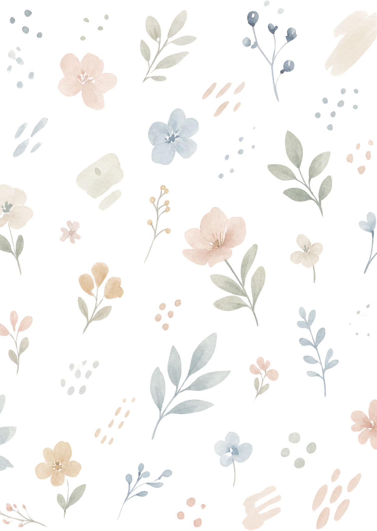 Zonder tekst bloemen pastel