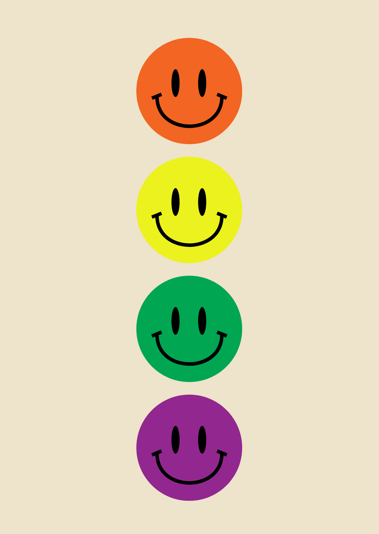 Zonder tekst smileys kleurrijk