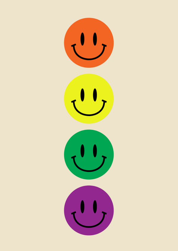 Zonder tekst smileys kleurrijk