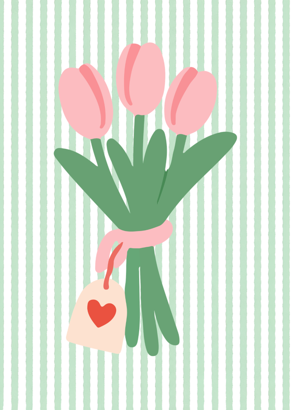 Zonder tekst tulpen strepen groen
