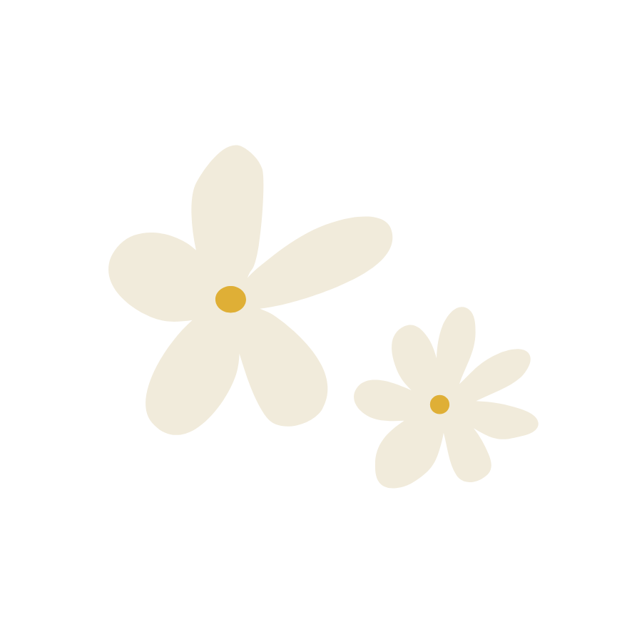 Vierkant kaartje dubbel - bloemen beige