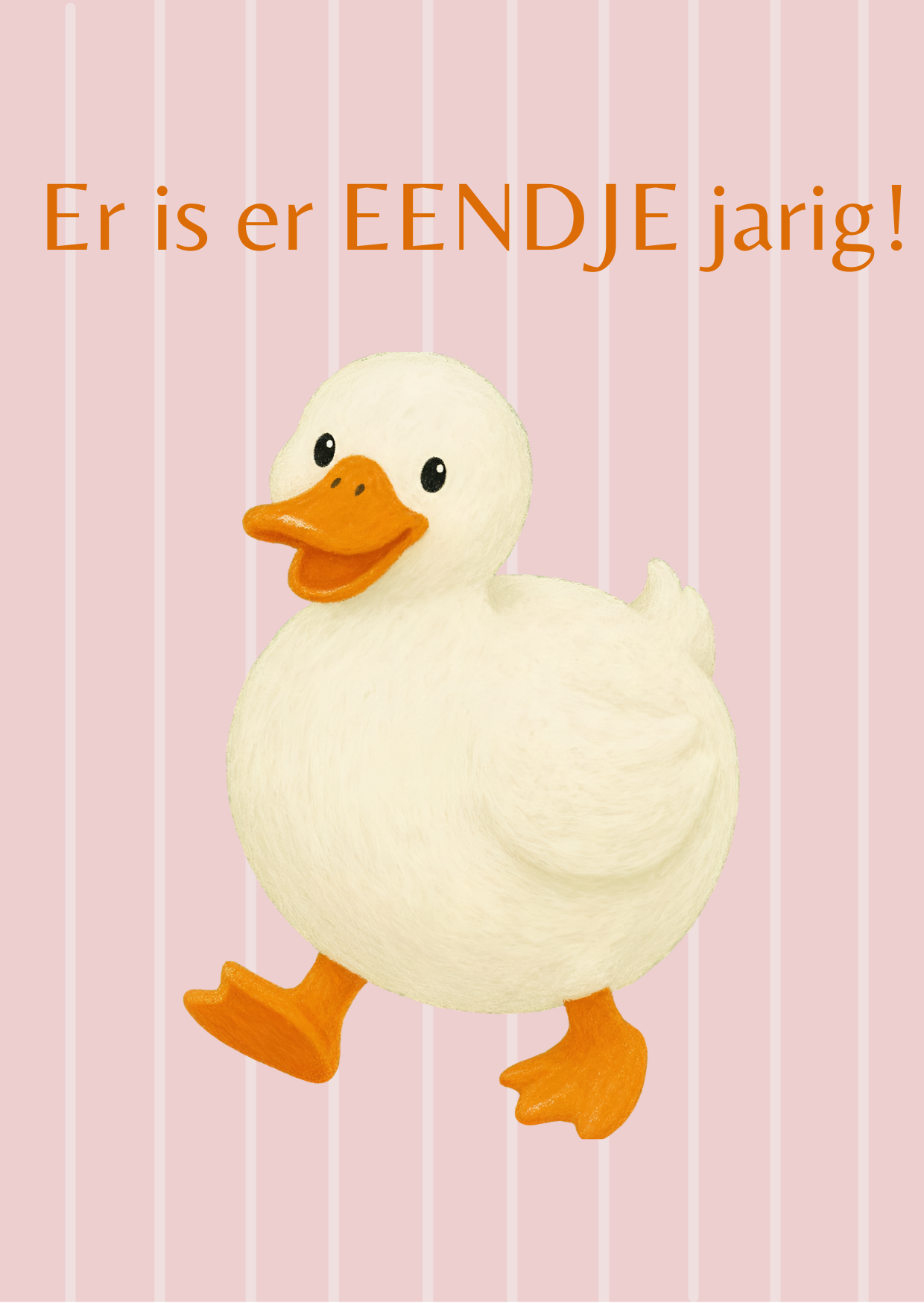 Er is er EENDJE jarig! roze