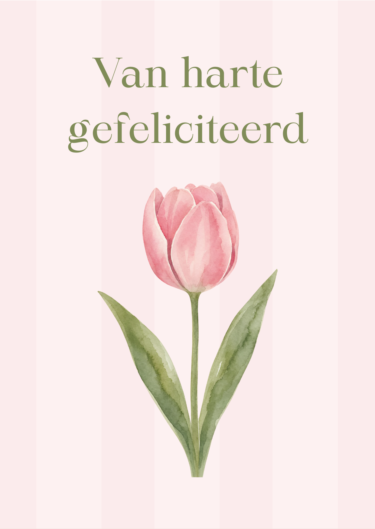Gefeliciteerd tulp roze