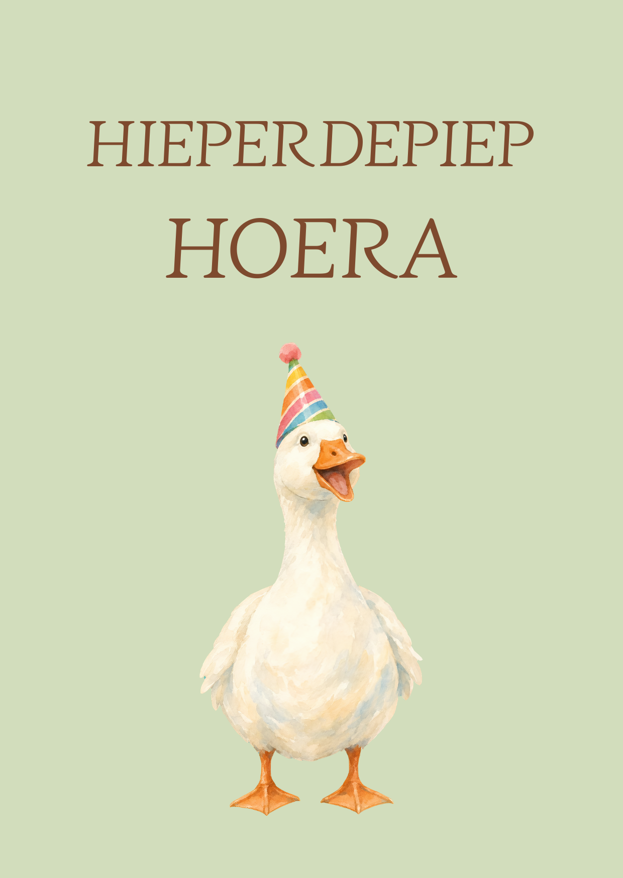 Hieperdepiep gans feesthoed
