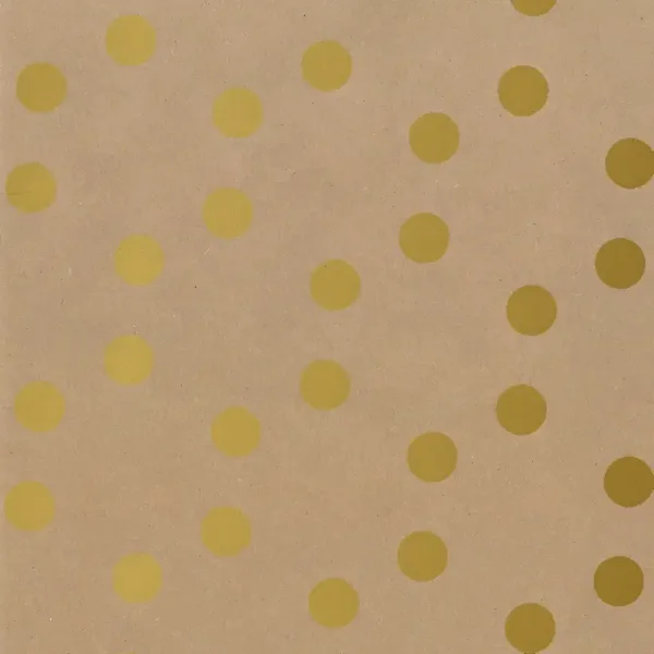 Cadeaupapier 50cm - Kraft dots gold
