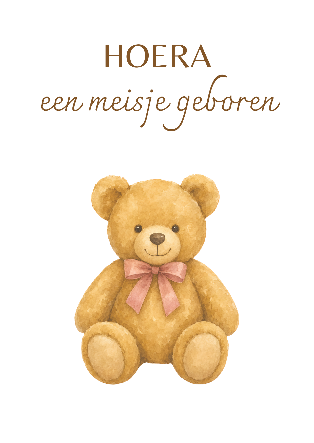 Meisje geboren beer