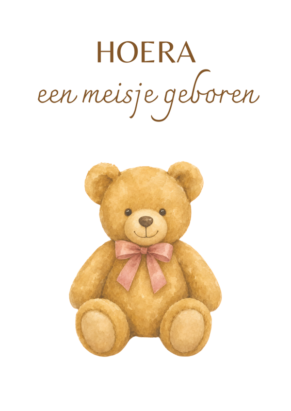 Meisje geboren beer