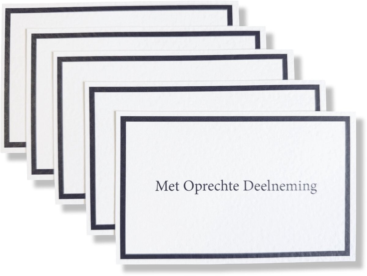 Met oprechte deelneming - set van 10 met envelop