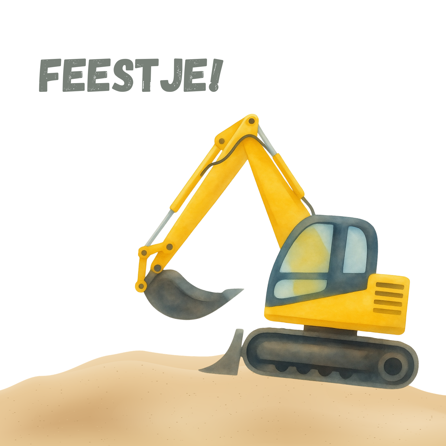 Vierkante kaart rupskraan