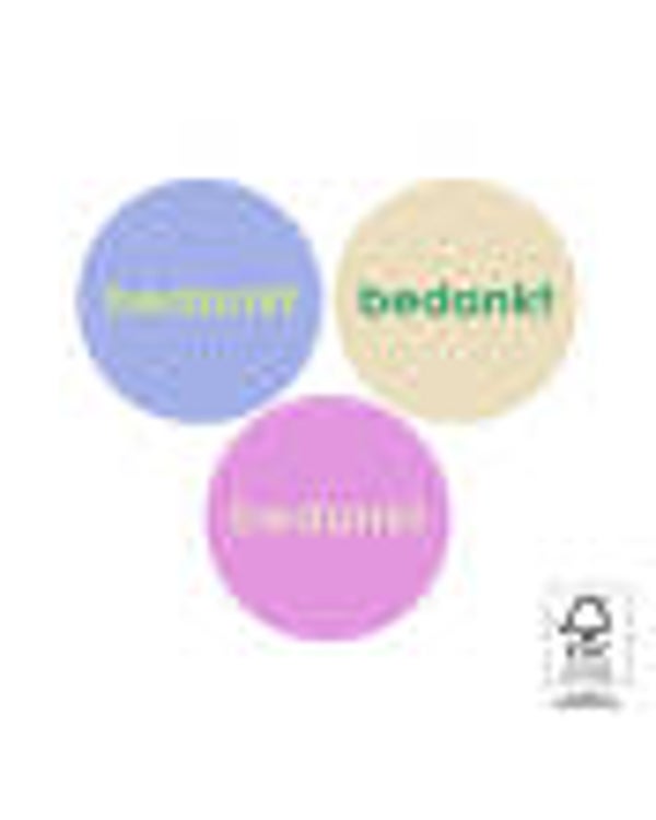 Stickers Bedankt 35mm - 10 stuks