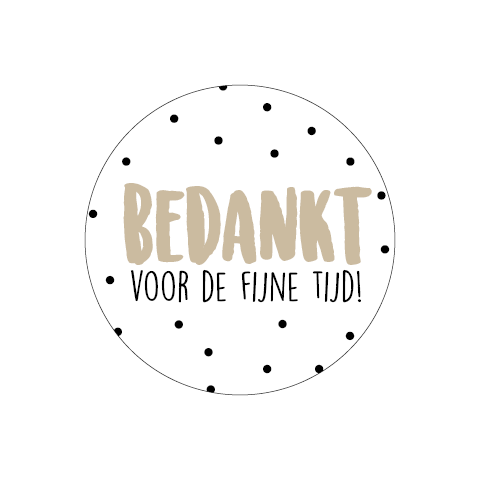 Sluitstickers Bedankt voor de fijne tijd 40mm - 10 stuks