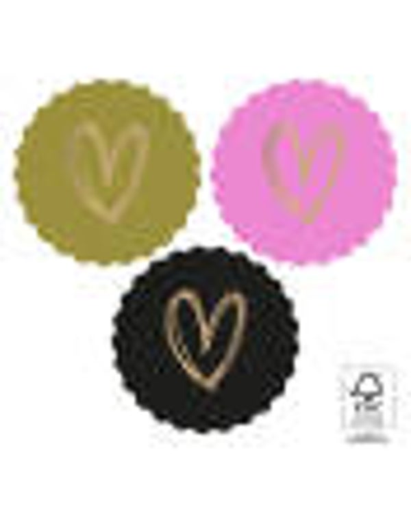 Stickers Heart gold Joy 55mm - 10 stuks