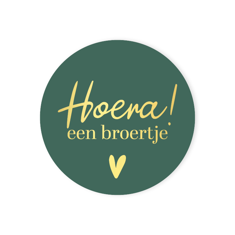 Sluitstickers hoera een broertje 40mm - 10 stuks
