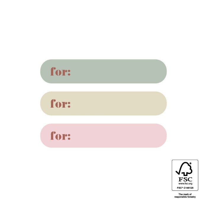 Stickers Name label pastel - 9 stuks