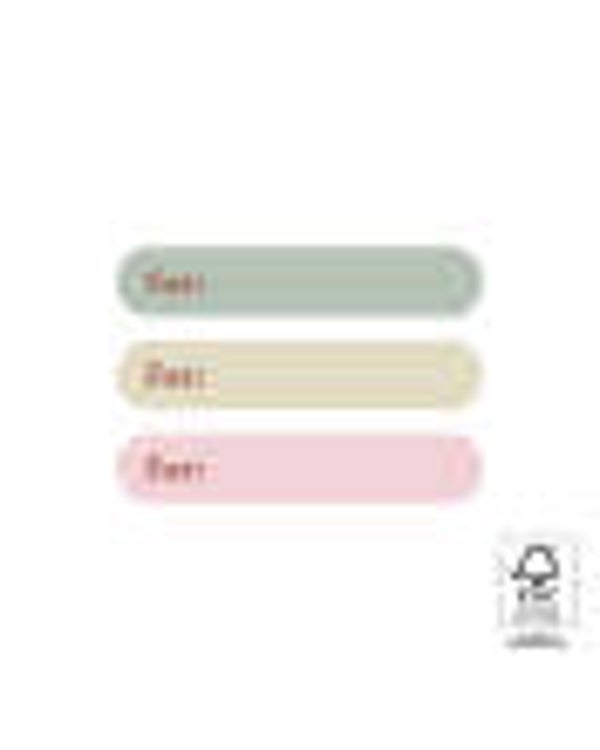 Stickers Name label pastel - 9 stuks