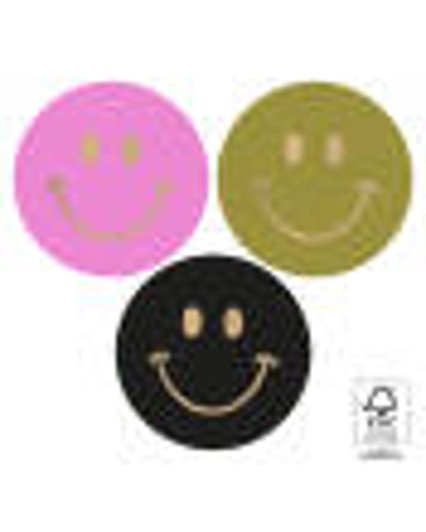 Stickers Smiley multi 55mm - 10 stuks