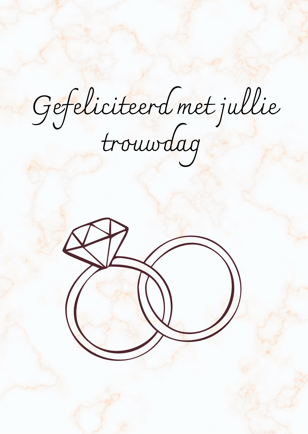 Trouwdag marmer ringen