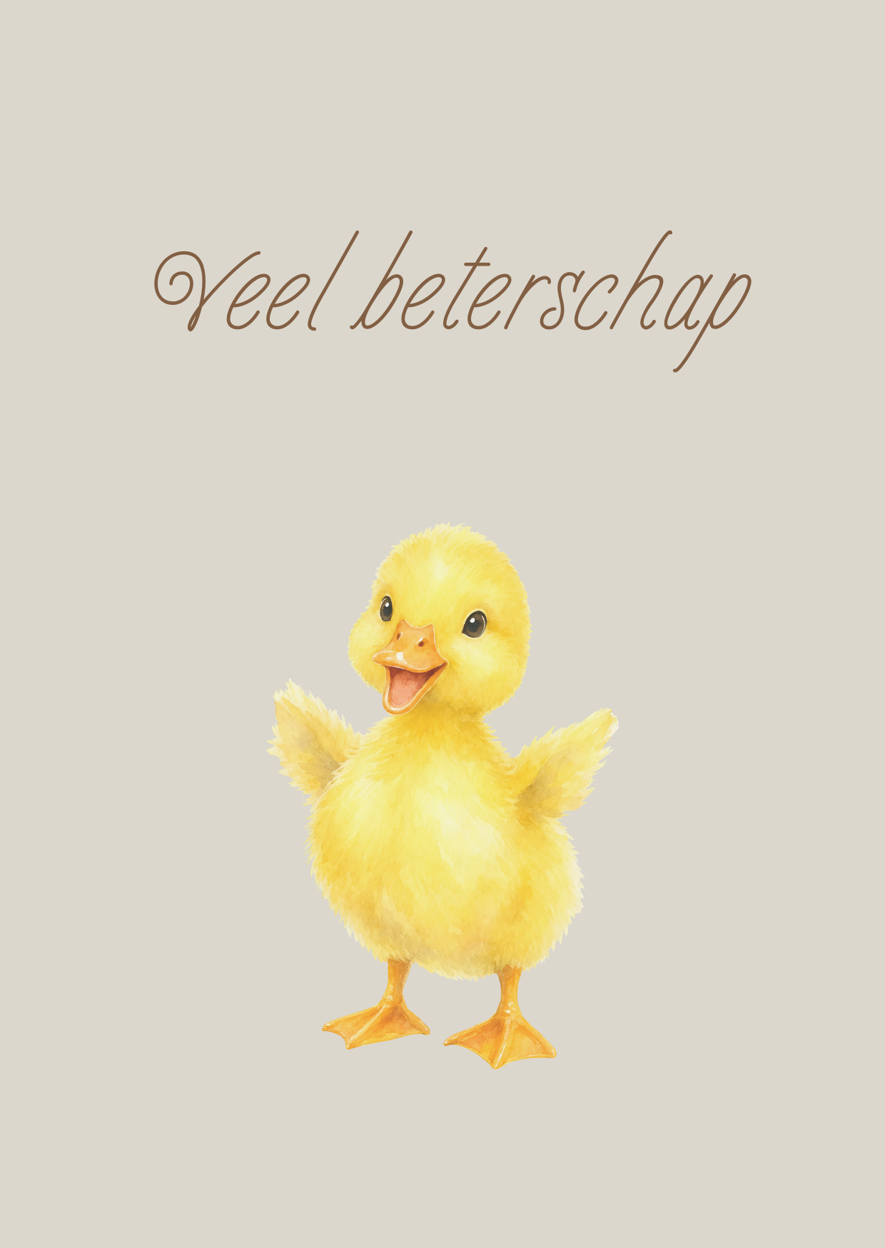 Beterschap kuikentje