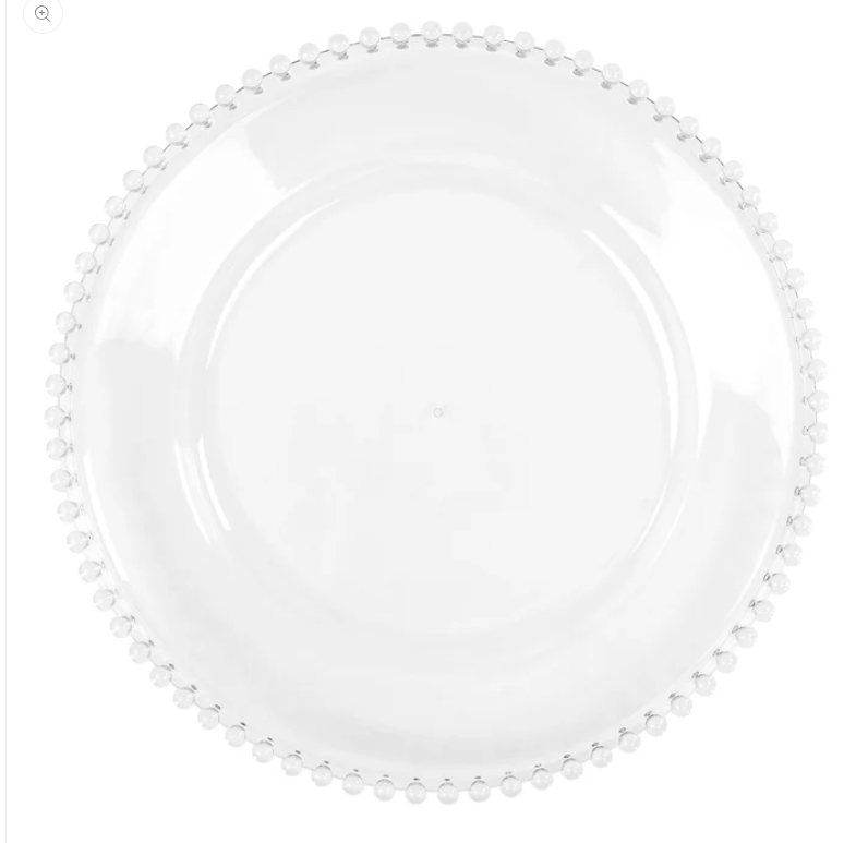 Clear Charger plate